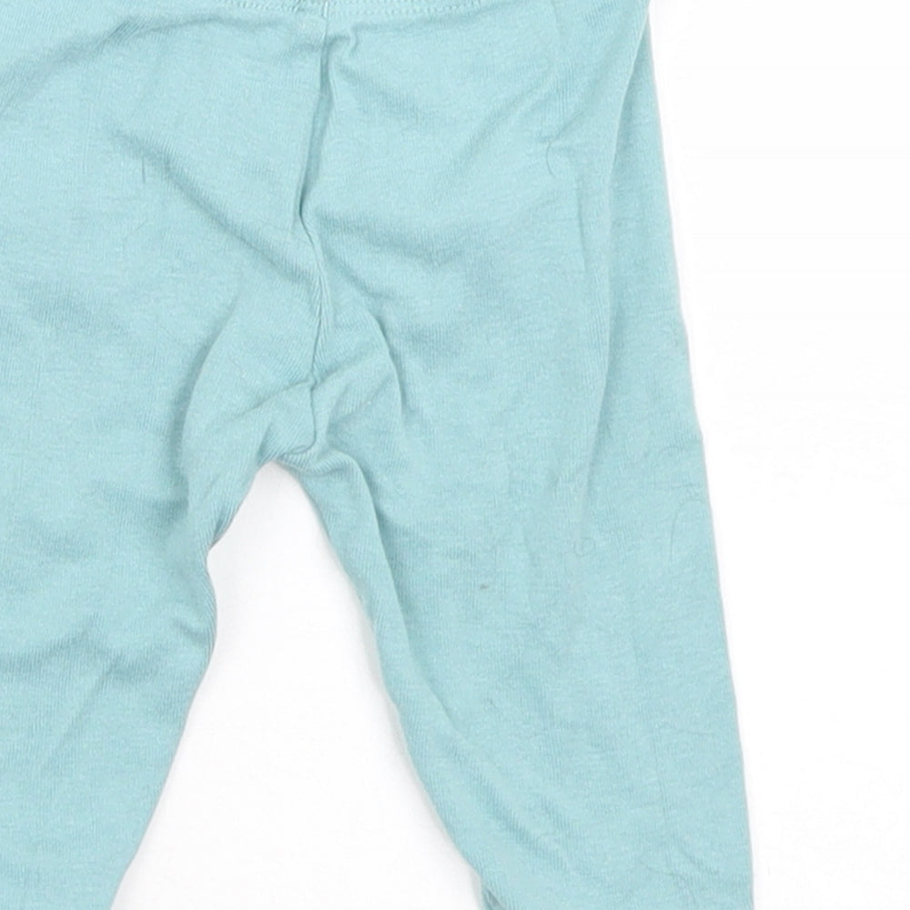Marks and Spencer Baby Blue  Cotton Jogger Leggings Size 3-6 Months