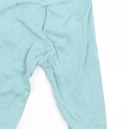 Marks and Spencer Baby Blue  Cotton Jogger Leggings Size 3-6 Months