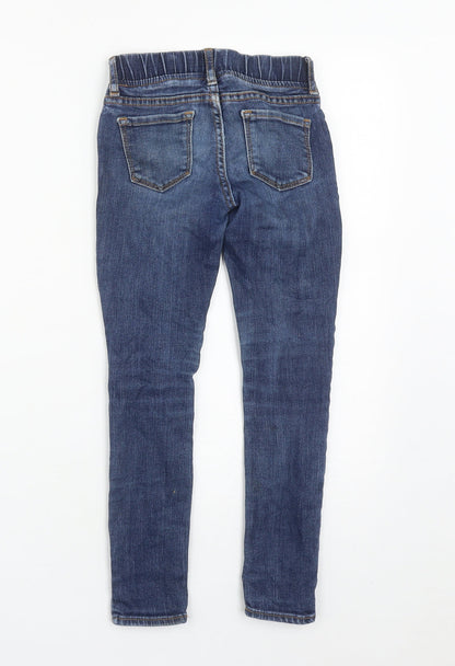 Gap Girls Blue  Cotton Straight Jeans Size 7 Years  Slim