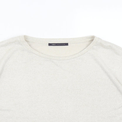 Womens UK Size 14 Marks and Spencer Beige Pullover Jumper