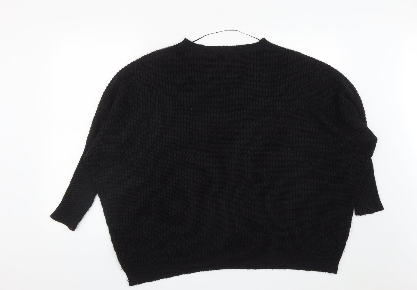 Womens UK Size M Bershka Black Pullover Jumper