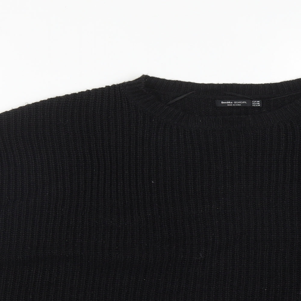 Womens UK Size M Bershka Black Pullover Jumper