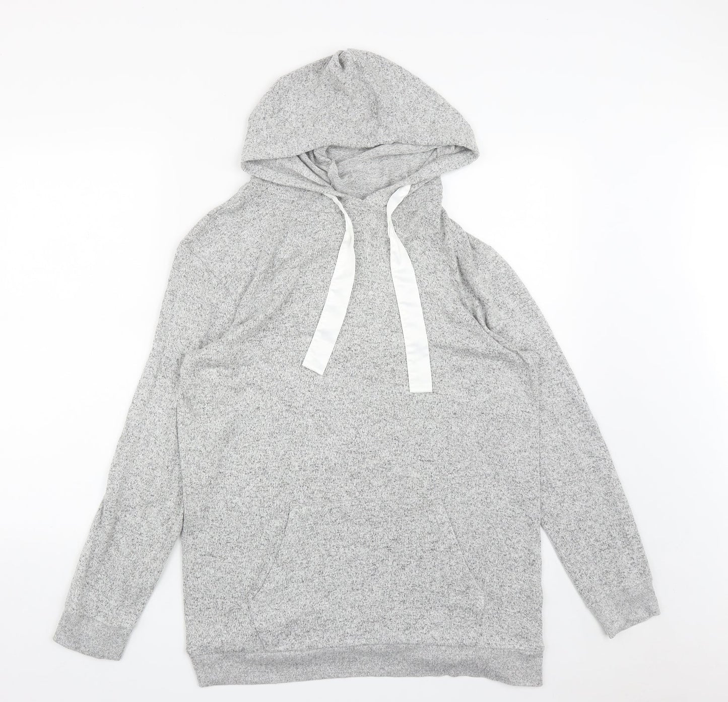 Matalan Womens Grey  Viscose Blend Pullover Hoodie Size M  Drawstring