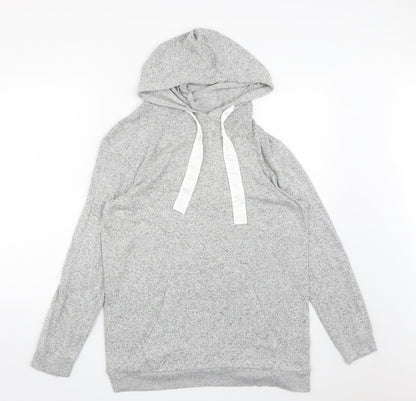 Matalan Womens Grey  Viscose Blend Pullover Hoodie Size M  Drawstring