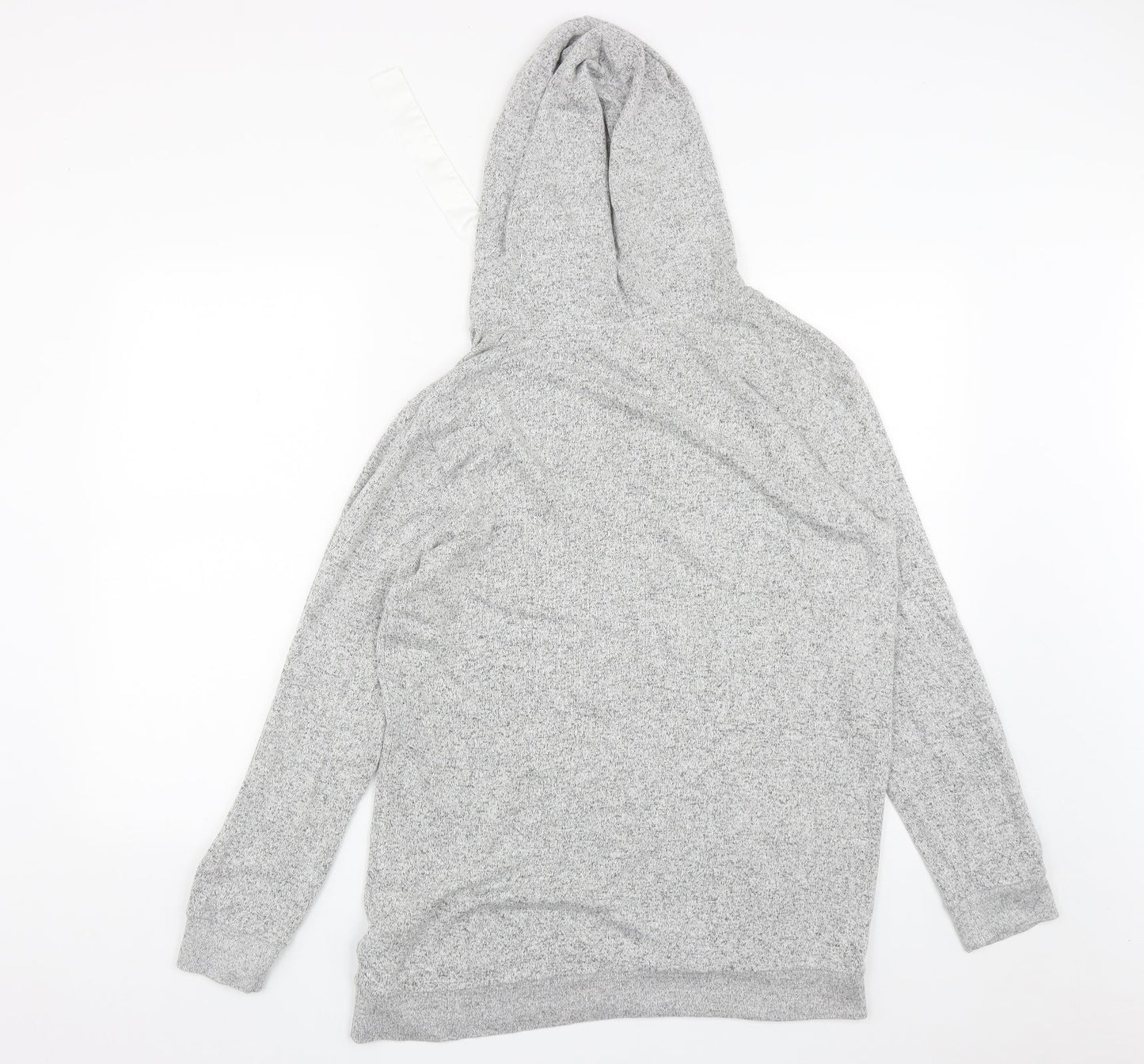 Matalan Womens Grey  Viscose Blend Pullover Hoodie Size M  Drawstring