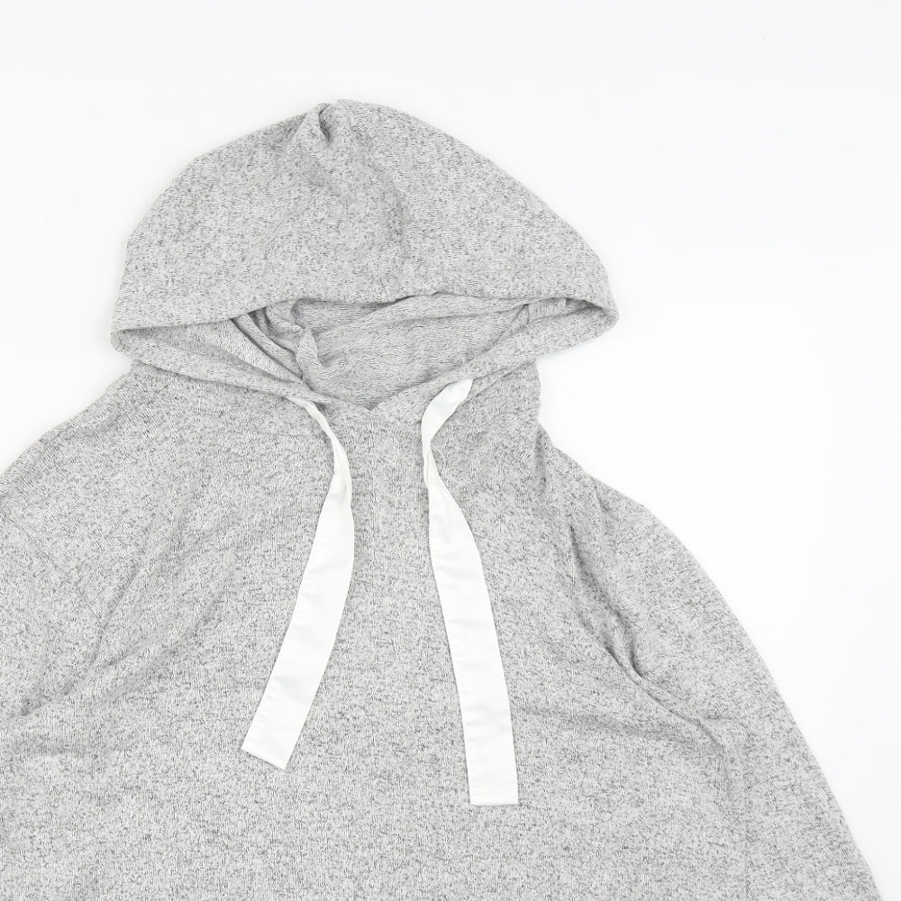 Matalan Womens Grey  Viscose Blend Pullover Hoodie Size M  Drawstring