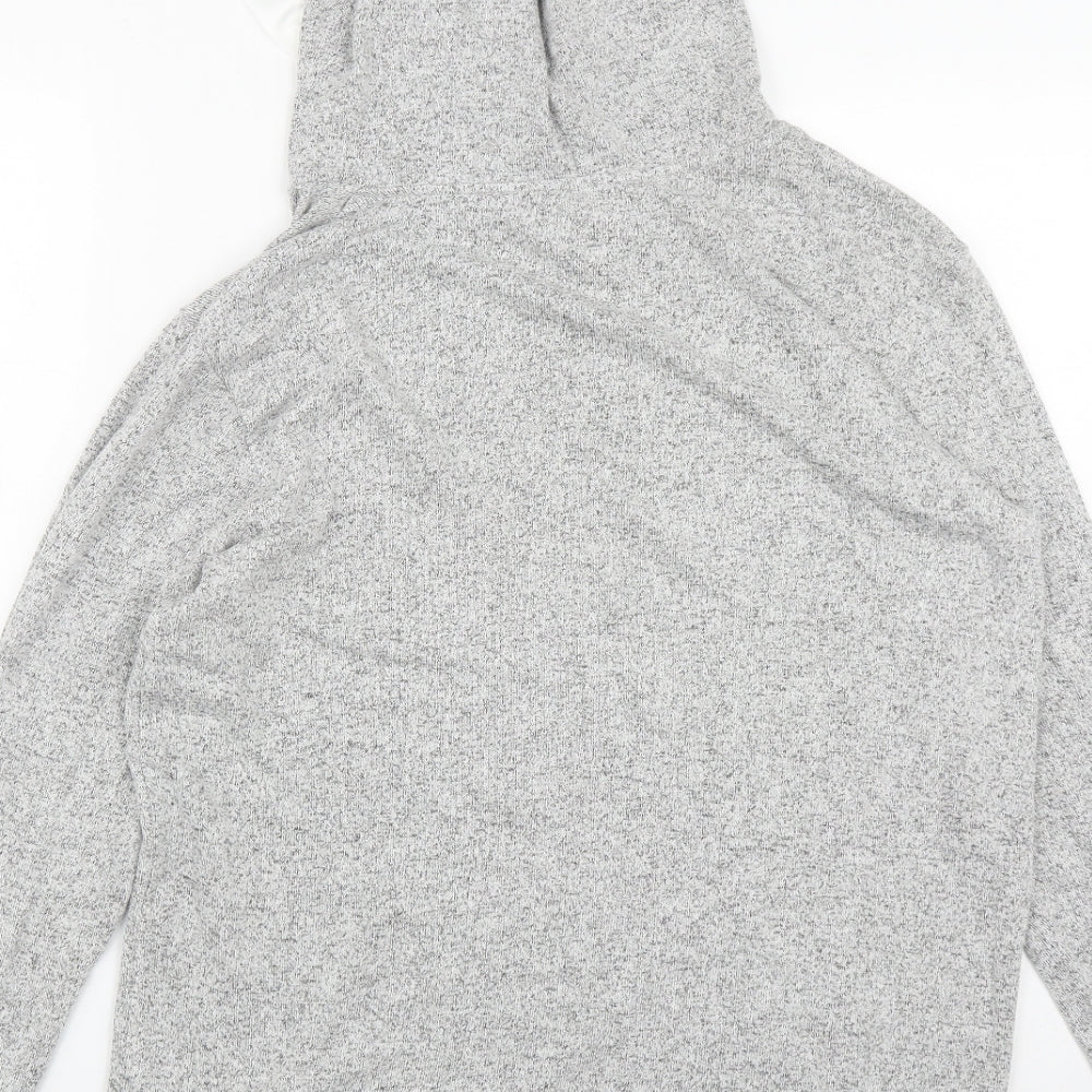 Matalan Womens Grey  Viscose Blend Pullover Hoodie Size M  Drawstring