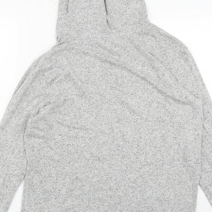 Matalan Womens Grey  Viscose Blend Pullover Hoodie Size M  Drawstring
