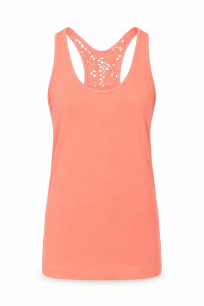 Preworn Womens Orange  Polyester Basic Tank Size S Round Neck