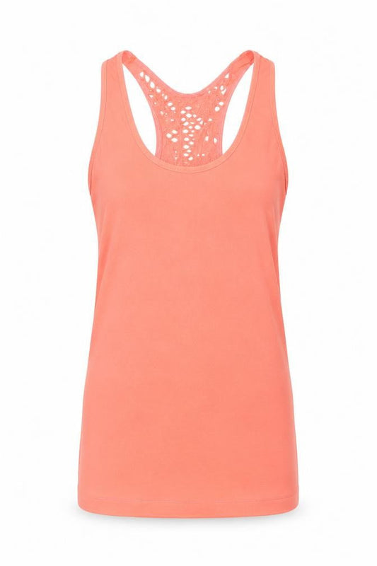 Preworn Womens Orange  Polyester Basic Tank Size S Round Neck