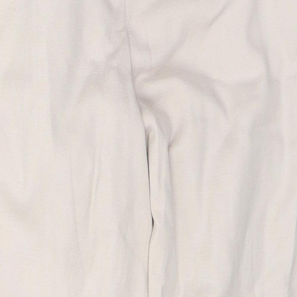 Julien Macdonald Womens Beige  Cotton Cropped Jeans Size 8 L23 in Regular Button