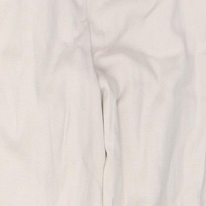 Julien Macdonald Womens Beige  Cotton Cropped Jeans Size 8 L23 in Regular Button