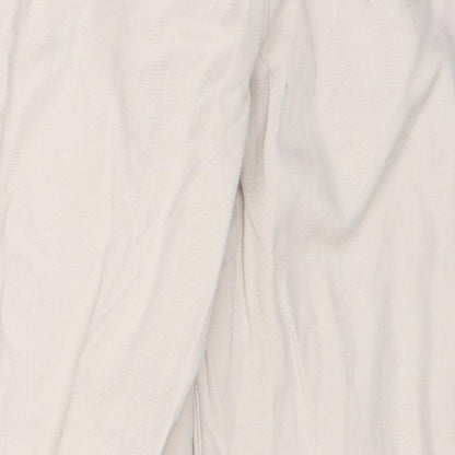 Julien Macdonald Womens Beige  Cotton Cropped Jeans Size 8 L23 in Regular Button