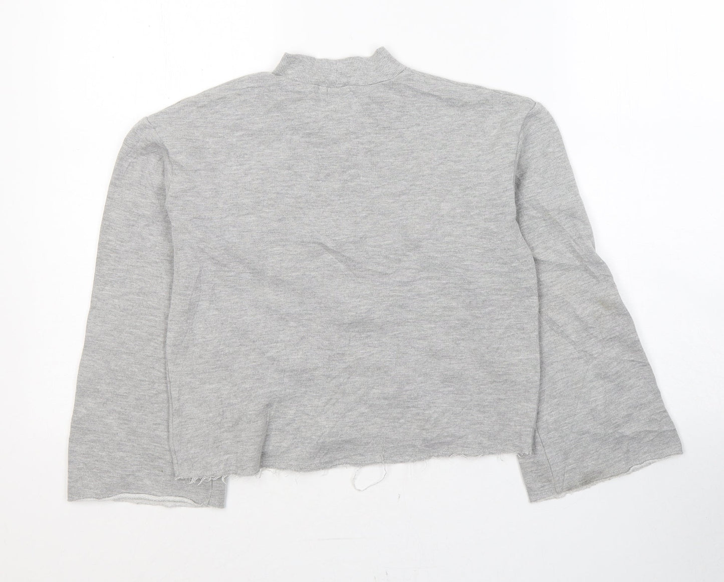 River Island Girls Grey  Cotton Pullover Sweatshirt Size 9-10 Years  Pullover