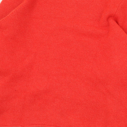 F&F Womens Orange Round Neck  Acrylic Pullover Jumper Size 10