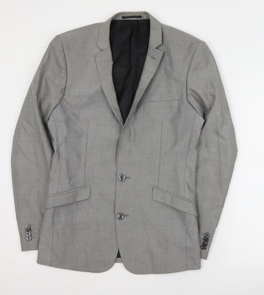 F&F Mens Grey  Polyester Jacket Suit Jacket Size M