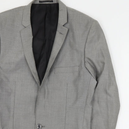 F&F Mens Grey  Polyester Jacket Suit Jacket Size M