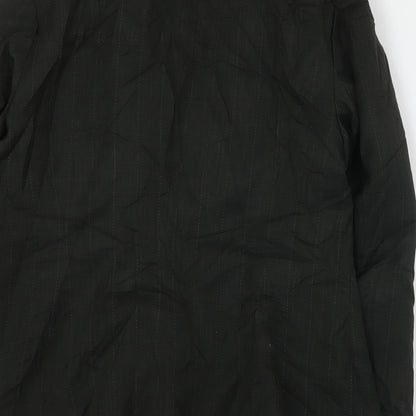 George Womens Grey Striped Polyester Jacket Suit Jacket Size 16