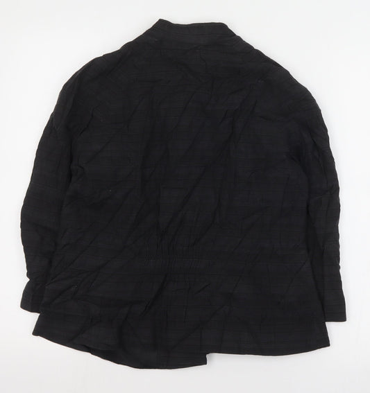 Principles Womens Black Striped  Jacket  Size 14  Button