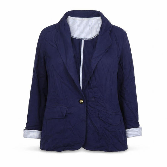 Internacionale Womens Blue   Jacket Blazer Size 14  Button