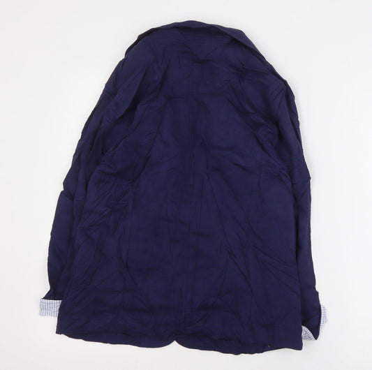 Internacionale Womens Blue   Jacket Blazer Size 14  Button