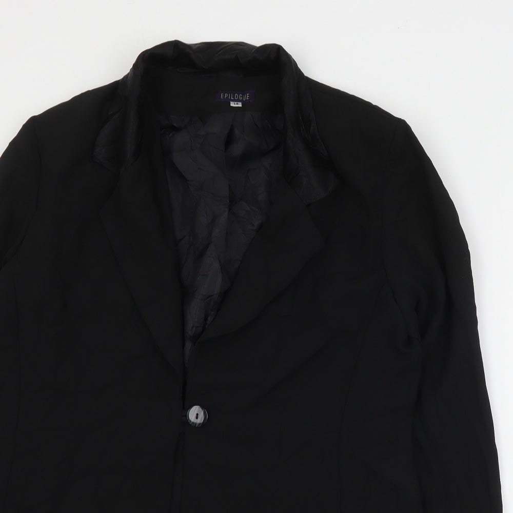 Epilogue Womens Black   Jacket  Size 14  Button