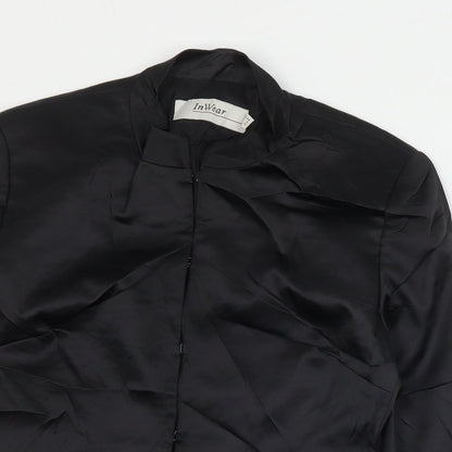 InWear Womens Black   Jacket  Size 10  Hook & Eye