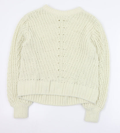 Womens UK Size XS H&M Beige Pullover Jumper