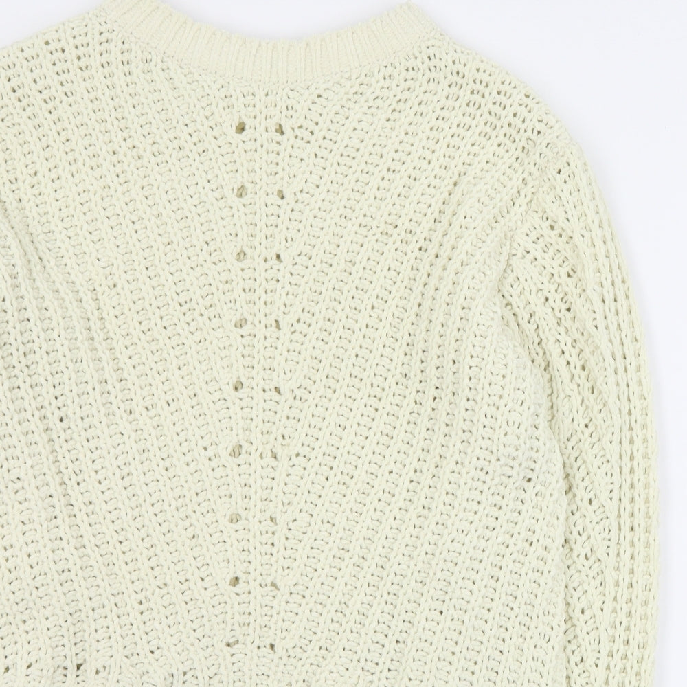 Womens UK Size XS H&M Beige Pullover Jumper