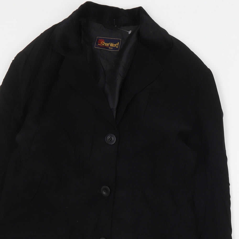 Sherwood Womens Black   Jacket Blazer Size S  Button