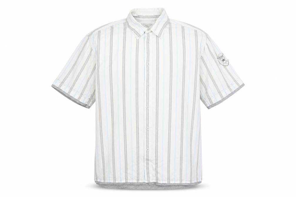 Mens UK Size L TOM TAILOR Multicoloured  Button-Up Short Sleeve Casual Shirt
