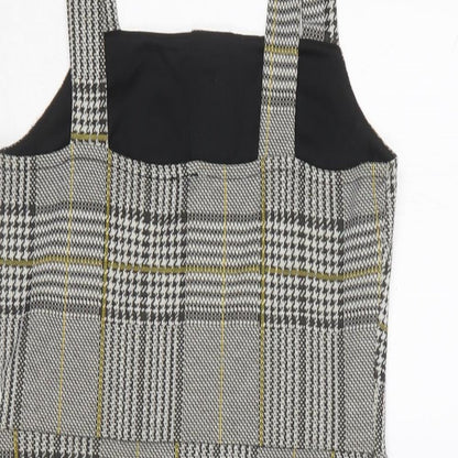River Island Womens Multicoloured Plaid Polyester Bodycon  Size 10  Square Neck
