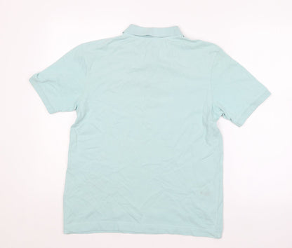 Studio Mens Blue  Cotton  Polo Size S Collared