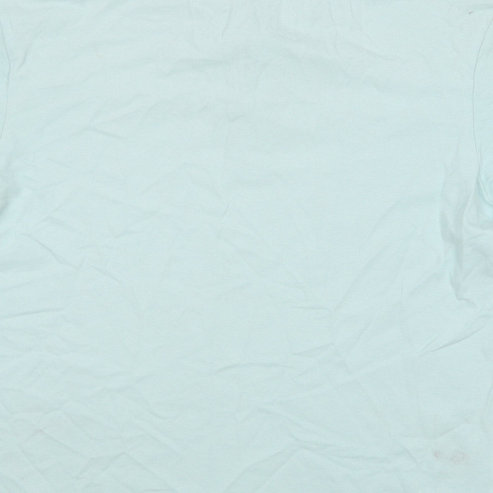 Studio Mens Blue  Cotton  Polo Size S Collared