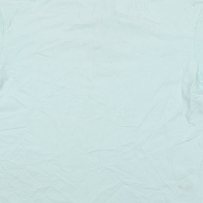 Studio Mens Blue  Cotton  Polo Size S Collared