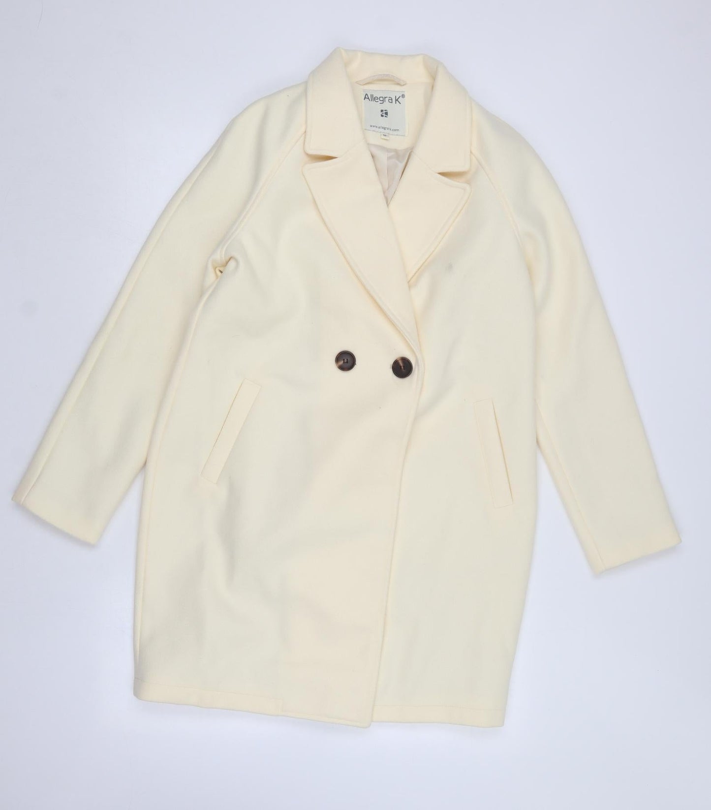 Allegrak Womens Yellow   Overcoat Coat Size M