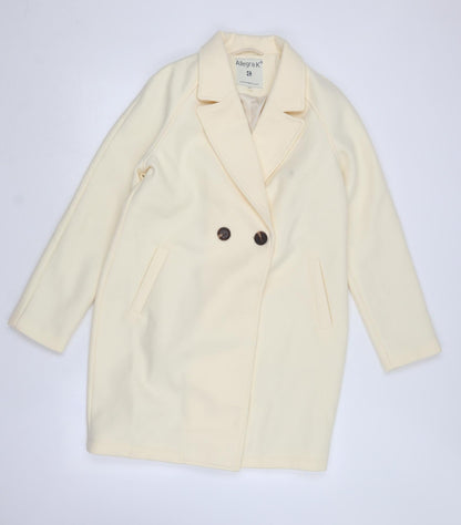 Allegrak Womens Yellow   Overcoat Coat Size M