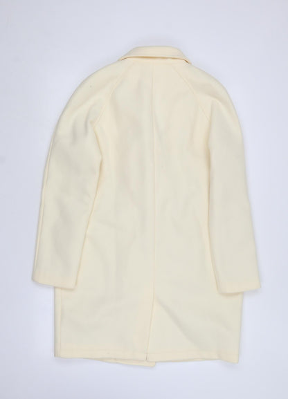 Allegrak Womens Yellow   Overcoat Coat Size M