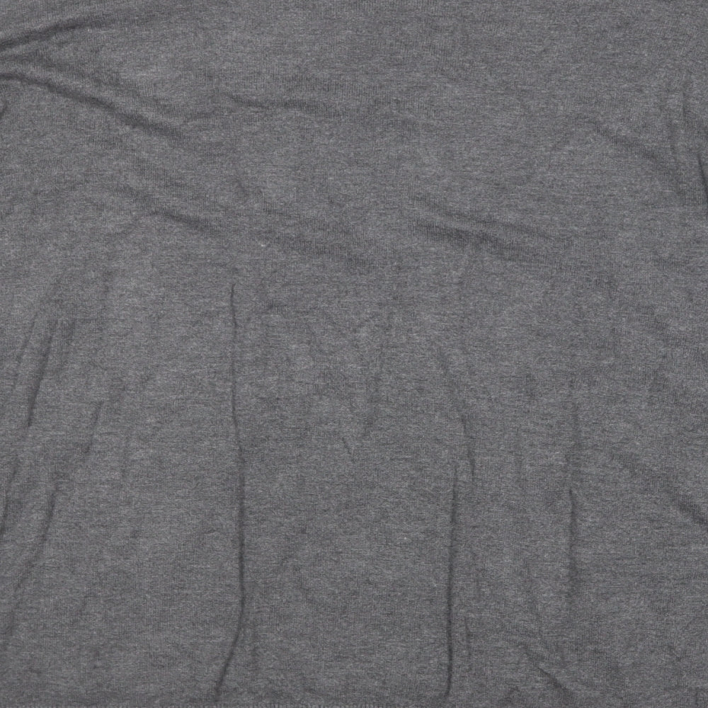 F&F Womens Grey Crew Neck  Cotton Pullover Jumper Size 10