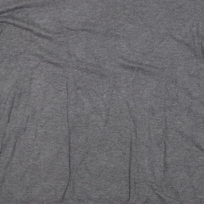 F&F Womens Grey Crew Neck  Cotton Pullover Jumper Size 10