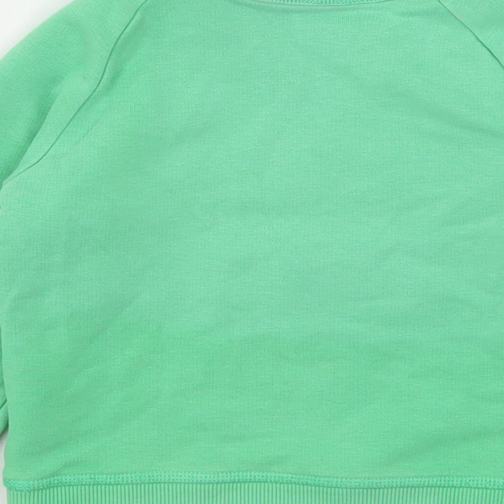H&M Boys Green  Cotton Pullover Sweatshirt Size 2 Years