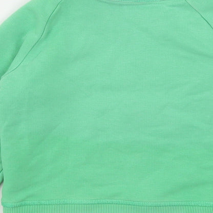 H&M Boys Green  Cotton Pullover Sweatshirt Size 2 Years