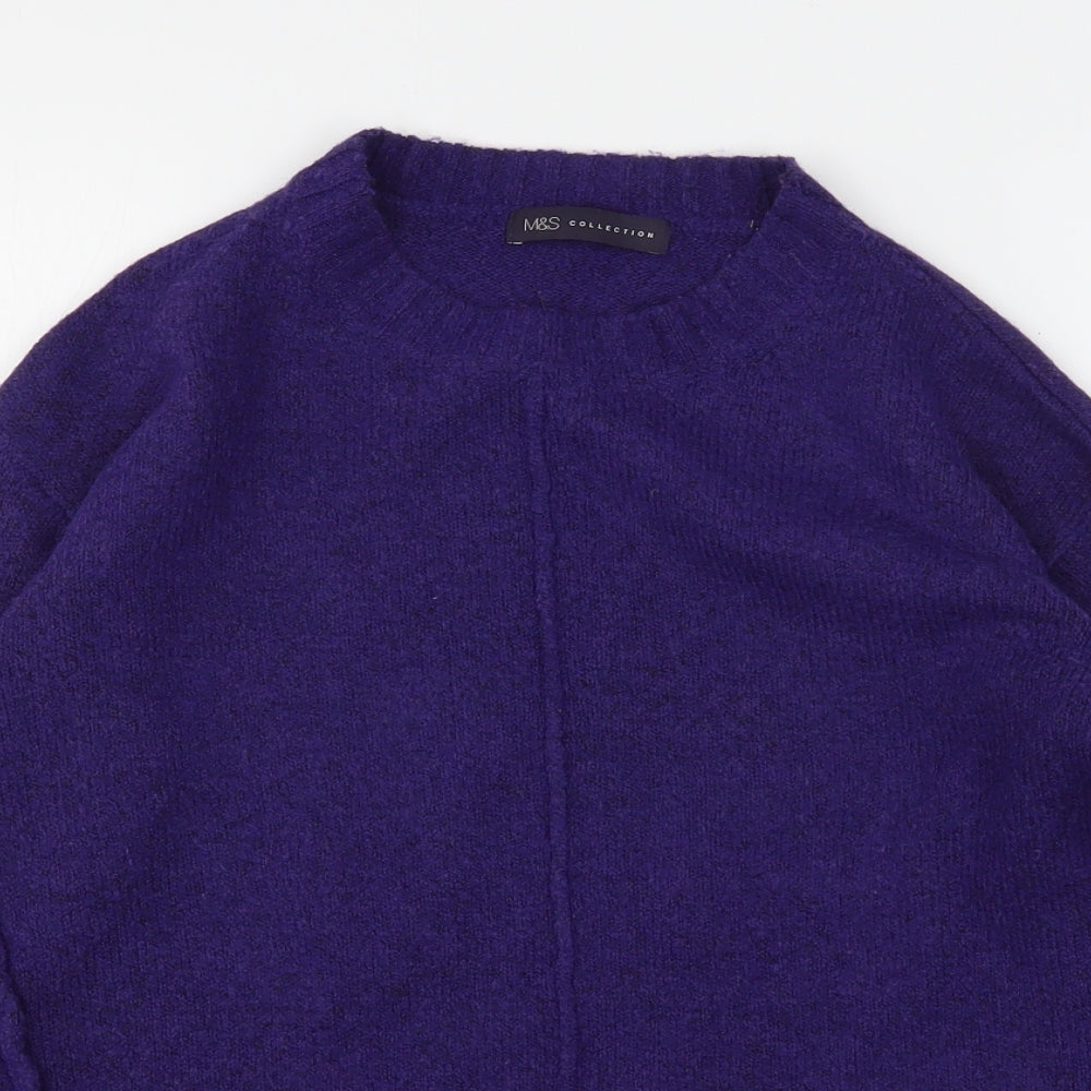 Womens UK Size S Marks and Spencer Purple Pullover Jumper