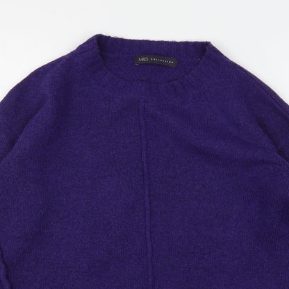 Womens UK Size S Marks and Spencer Purple Pullover Jumper