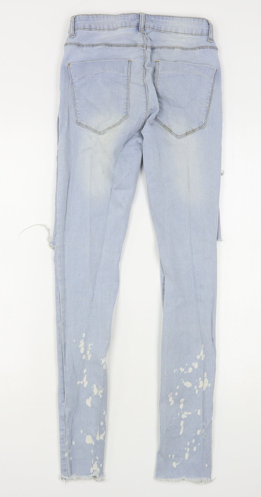 Womens UK Size 6 The Rockn Rev Regular Fit Skinny Blue Jeans