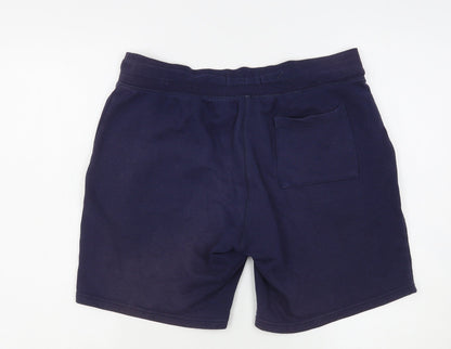 F&F Boys Blue  Cotton Sweat Shorts Size S L9 in Regular