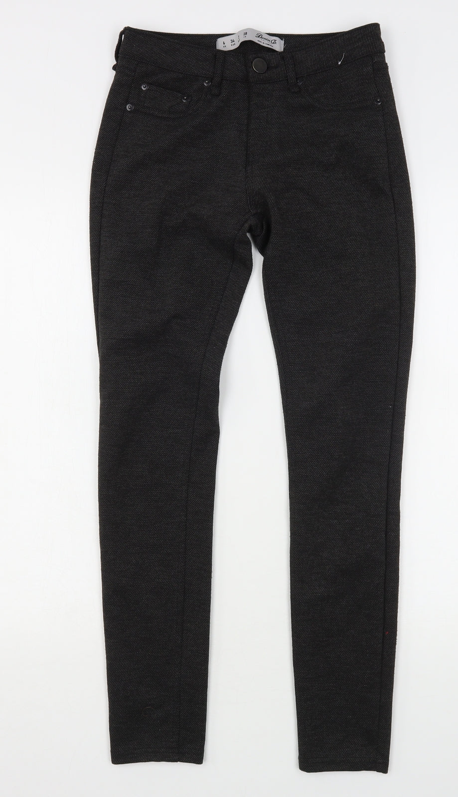Denim & Co. Womens Grey  Polyester Trousers  Size 6 L28 in Regular