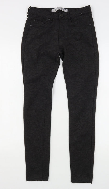 Denim & Co. Womens Grey  Polyester Trousers  Size 6 L28 in Regular