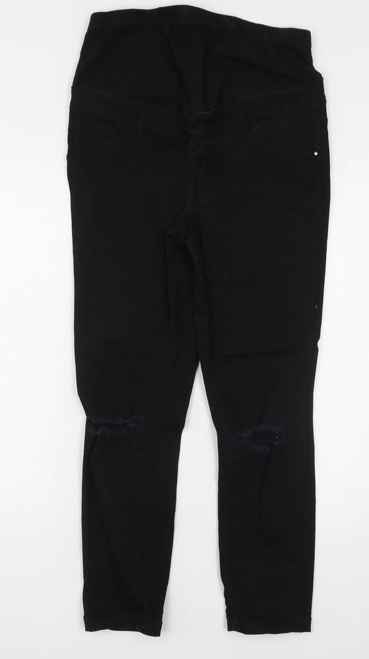 New Look Womens Black  Cotton Skinny Jeans Size 10 L26 in Regular