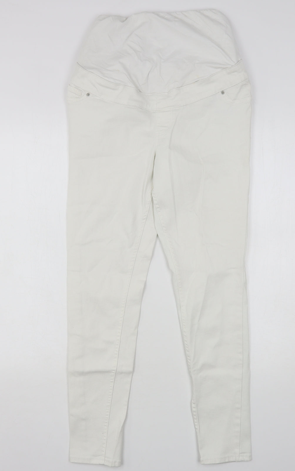 New Look Womens White  Cotton Jegging Jeans Size 12 L29 in Regular